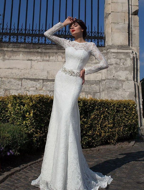 Свадебное платье Capri C №004 из белого кружева