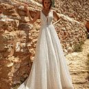 Роскошное сияющее свадебное платье А-силуэта фото