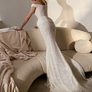 Свадебный мерцающий комплект с корсетом и юбкой фото