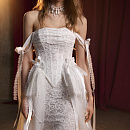 Дизайнерское кружевное платье с фатиновой юбкой фото