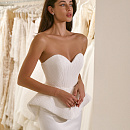 Свадебный комплект с корсетом из плиссированной ткани фото