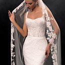 Белое кружевное свадбеное платье рыбка фото