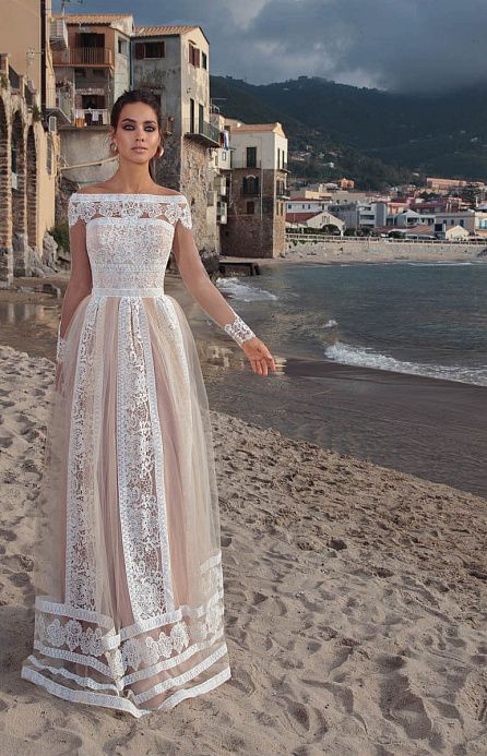 Свадебное платье в стиле рустик фото