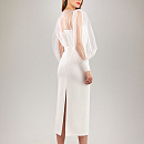 Свадебное платье миди с прозрачным болеро фото