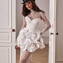 Свадебное платье-трансформер с кружевной юбкой фото