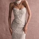 Кружевной комплект расшитый жемчугом фото