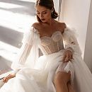 Свадебное платье на корсете с вырезом сердечком фото