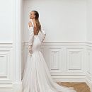 Свадебное платье русалка с глубоким вырезом фото