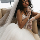 Свадебное платье принцесса с жемчужным корсетом фото