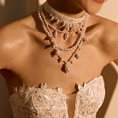 Пышное кружевное свадебное платье со съемным болеро фото