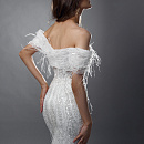 Расшитое платье-русалка с болеро  фото