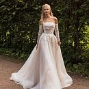 Кружевное свадебное платье с блеском фото