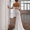 Роскошное свадебное платье рыбка с прозрачным корсетом фото