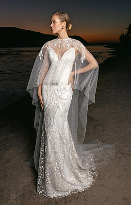 Свадебное платье рыбка в светоотражающей ткани фото