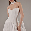 Лаконичный свадебный комплект с юбкой плиссе фото