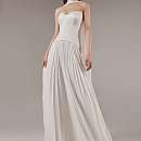 Лаконичный свадебный комплект с юбкой плиссе фото