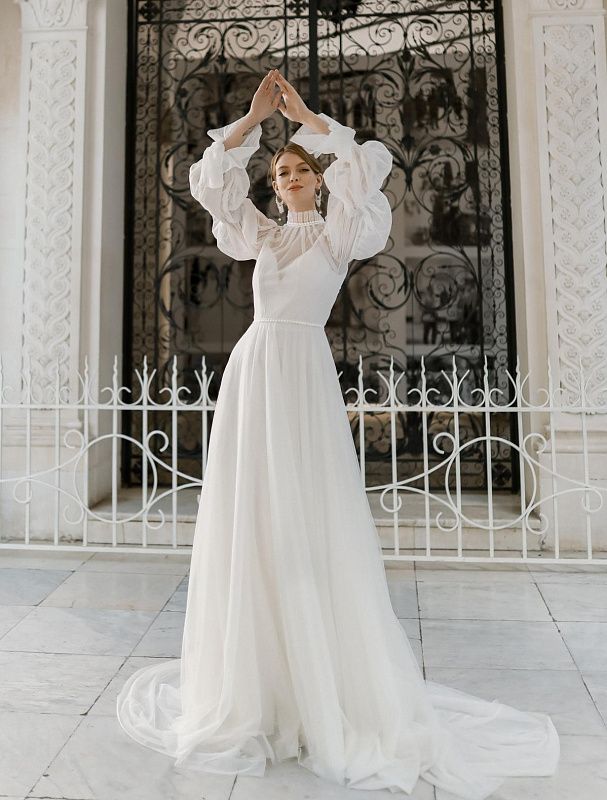Свадебные платья с длинным рукавом - купить в салоне Аврора