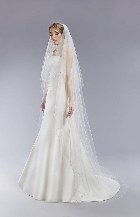 Фата расшитая стеклярусом фото