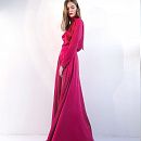 Рубиновое вечернее шёлковое платье фото