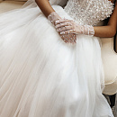 Свадебное платье принцесса с жемчужным корсетом фото