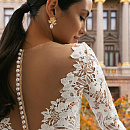 Белое свадебное платье с хлопковым кружевом фото