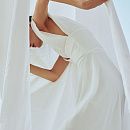 Шифоновое свадебное платье с объемными рукавами