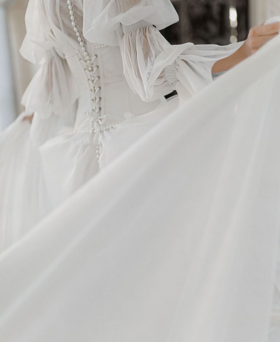 Свадебное платье бохо с длинным рукавом фото