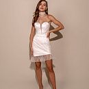Короткое свадебное платье длины мини фото