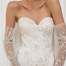 Свадебное платье русалка в необычном кружеве фото