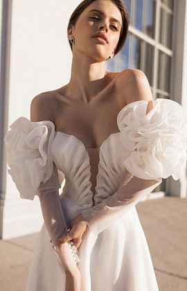 Свадебное платье из органзы фото