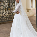 Свадебное платье с кружевным топом фото