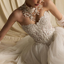 Комплект с расшитым корсетом и фатиновой юбкой фото