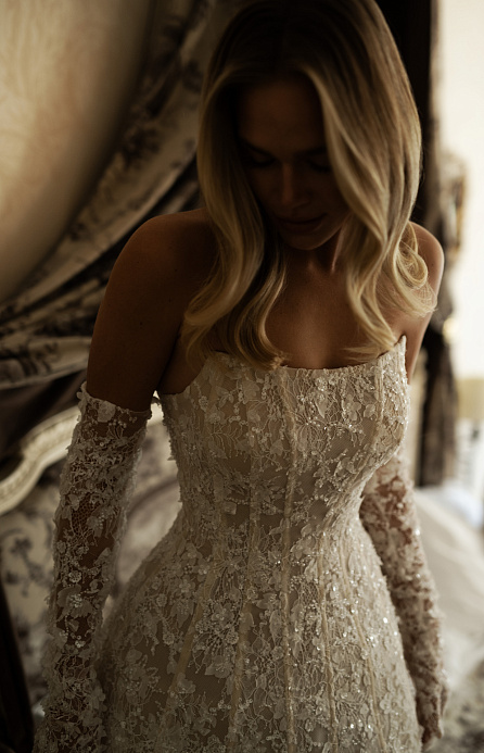 Корсетное свадебное платье мини фото