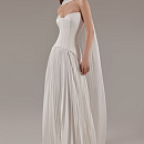 Лаконичный свадебный комплект с юбкой плиссе фото