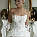 Кружевной свадебный комплект с корсетом и брюками фото