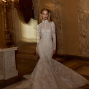 Закрытое кружевное свадебное платье русалка фото