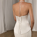 Элегантный свадебный корсет с юбкой из дизайнерской ткани фото