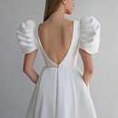 Свадебное платье из микадо с рукавами фонариками фото