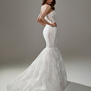 Кружевное свадебное платье-русалка с юбкой-годе фото