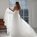 Фатиновое свадебное платье платье с открытым верхом фото