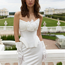 Свадебный комплект с декором на корсете фото